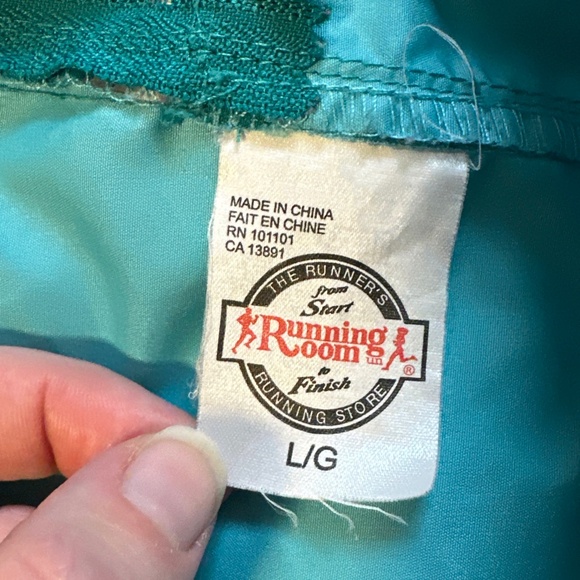 Running Room Reflective Jacket Unisex Large Teal Gorpcore Techwear Activewear - Picture 2 of 9